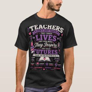 CAMISETA PROFESSORES NÃO ENSINAM APENAS, ELES TOCAM VIDAS