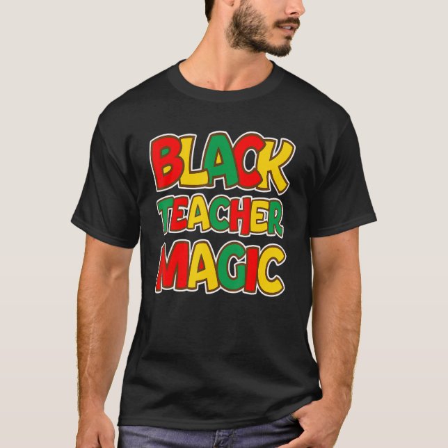 Camiseta Professores negros educadores mágicos história neg (Frente)
