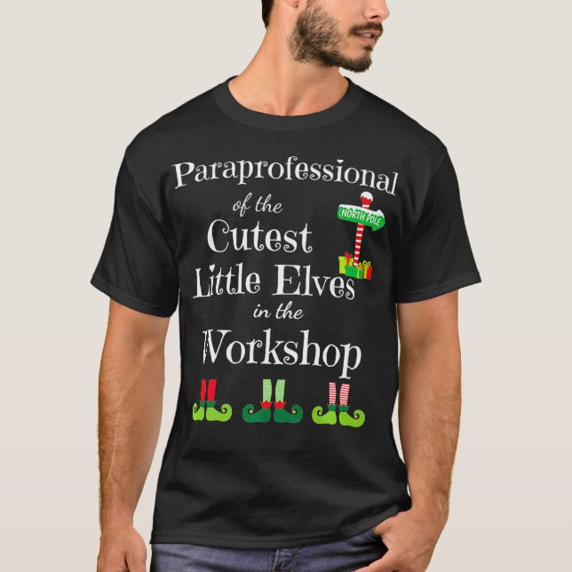 Camiseta Professores Paraprofissionais bonitos Elfos de Nat (Frente)