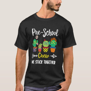 Camiseta Professores Pré-Escolares Da Equipe De Cactus Pré-