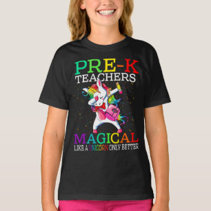 Camiseta Professores Pré-K Mágicos Como Unicórnio Só Me