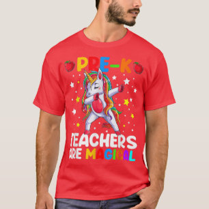 Camiseta Professores Pré-K São Unicórnio Mágico De Volta À