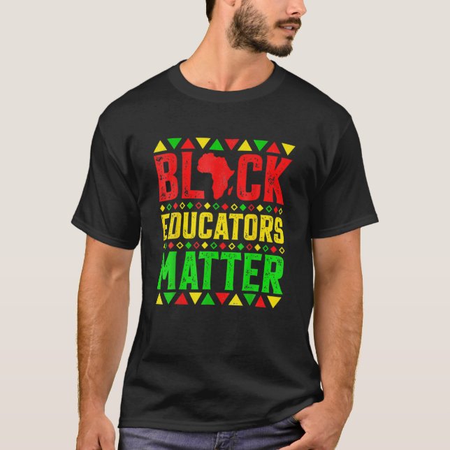 Camiseta Professores Pretos Importam História Mês África Pr (Frente)