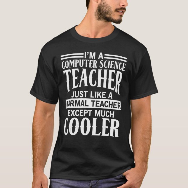 Camiseta Professores Roupa de Ciências da Computação Design (Frente)