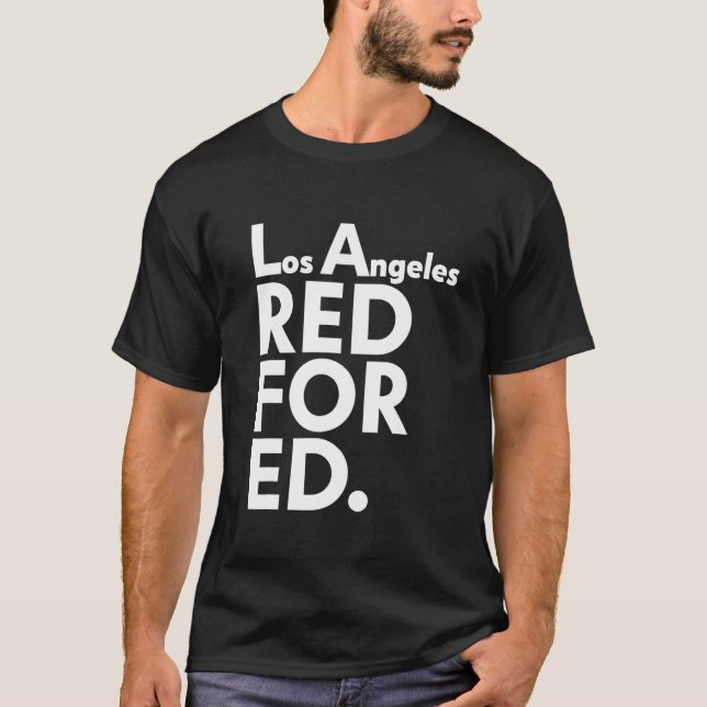 Camiseta Professores Unidos Los Angeles Red Para Ed Shirt U (Frente)