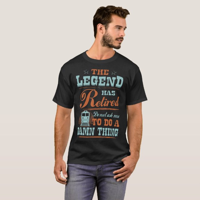 Camiseta Profissão aposentada legenda do Railroader (Frente Completa)