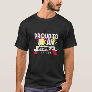 Camiseta Profissão Cidadão Veterinário Orgulhoso Trabalhado