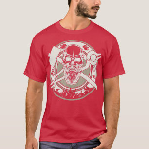 Camiseta Profissão de Artesanato de artesanatoCaveira Metal