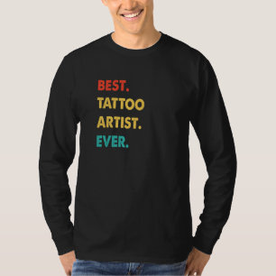 Camiseta Profissão de Artista de Tatuagem Retro Melhor Arti