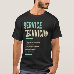 Camiseta Profissão de Cargo do Técnico de Serviço