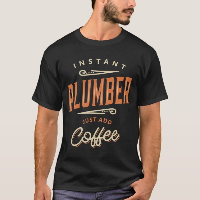 Camiseta Profissão de Cargo Engraçado com Encanador (Frente)