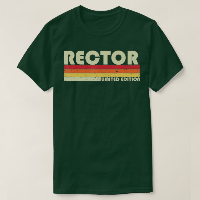 Camiseta Profissão de Cargo Engraçado RECTOR Profissão de A (Frente do Design)
