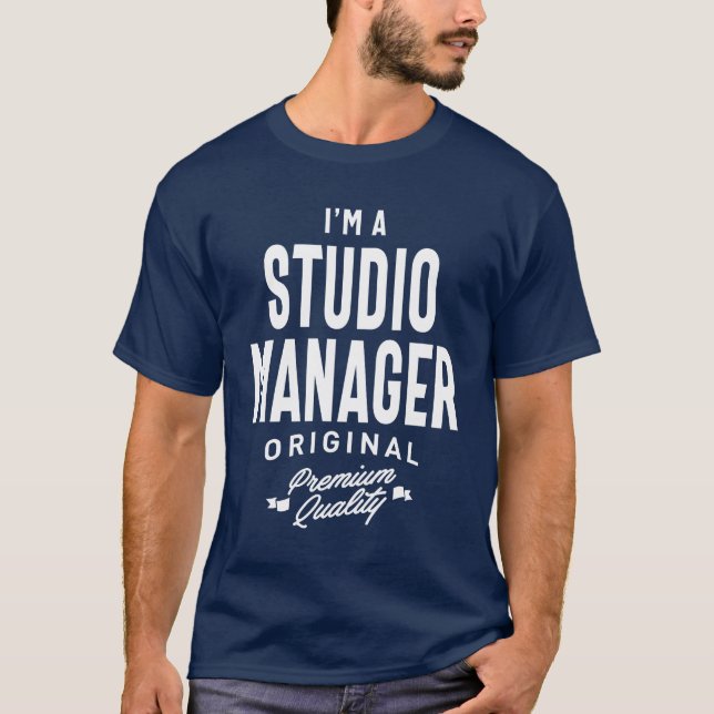 Camiseta Profissão de Cargo Funny Gift do Studio Manager (Frente)