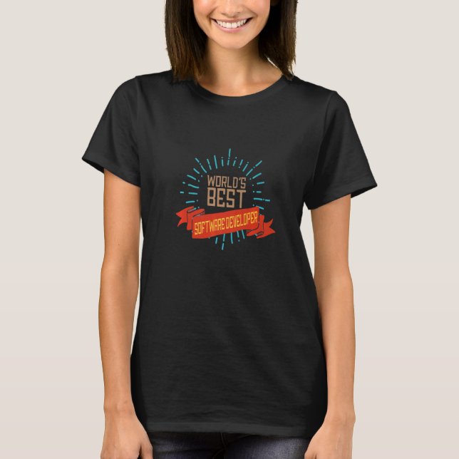 Camiseta Profissão de Carreira de Desenvolvedor de Software (Frente)