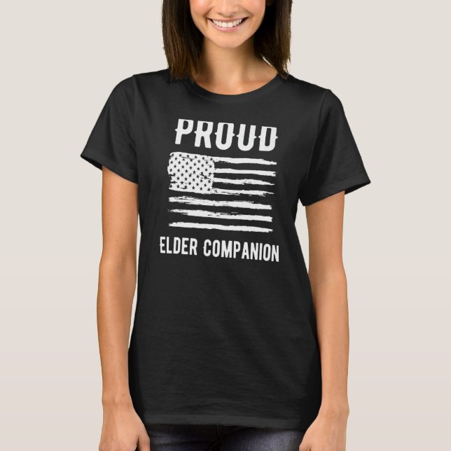 Camiseta Profissão de Companhia Orgulhosa de Bandeira Ameri (Frente)