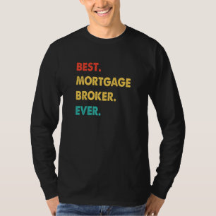 Camiseta Profissão de Corretor Hipotecário Retro Melhor Cor