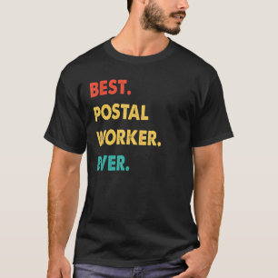 Camiseta Profissão de Empregado Postal Retrora Melhor Traba