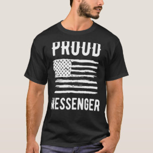 Camiseta Profissão de Mensageiro Orgulhosa Bandeira America