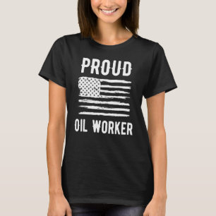 Camiseta Profissão de Petroleiro Ordenado Bandeira American