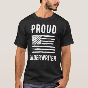 Camiseta Profissão de Subescritor Ordenada Bandeira America