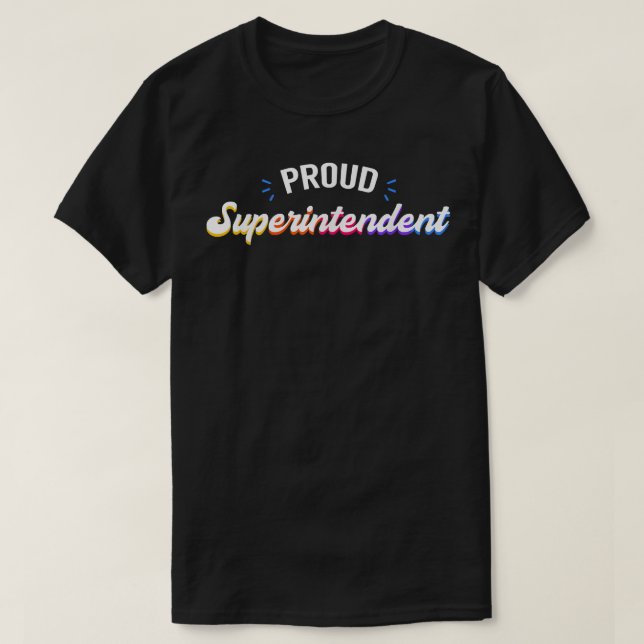 Camiseta Profissão de Superintendente Ordenada (Frente do Design)