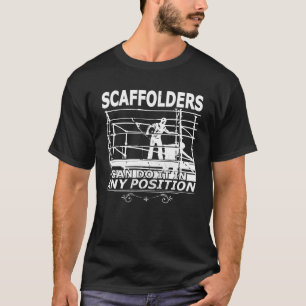 Camiseta Profissão de trabalhador da construção de andaimes