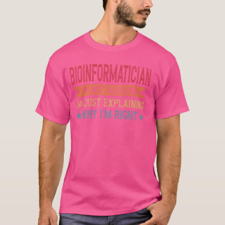 Camiseta Profissão Engraçada Citando Bioinformata