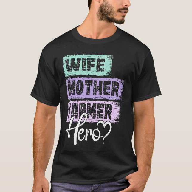Camiseta Profissão mãe heroína mãe Farmer (Frente)