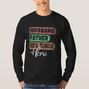 Camiseta Profissão pai herói pai Técnico Dentário