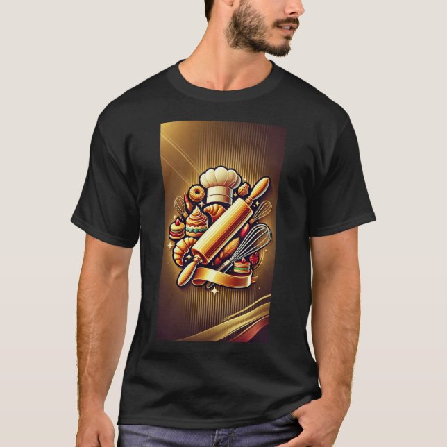Camiseta Profissionais de pastelaria - Na moda e confortáve (Frente)