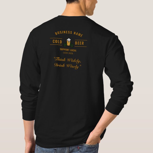 Camiseta Profissional de barman de cerveja | T-S Dourado El (Verso)