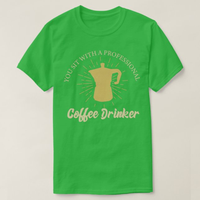 Camiseta profissional de bebedouro de café (Frente do Design)