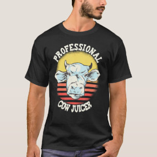 Camiseta Profissional de Impressão de Vaca Ordenhador de Le