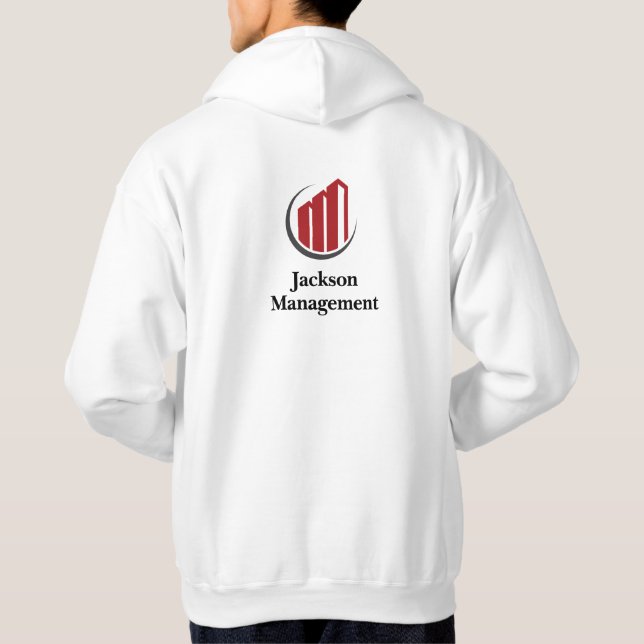 Camiseta profissional de negócios com o seu logoti (Verso)