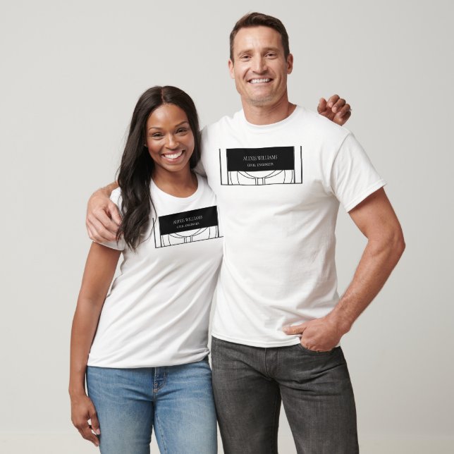 Camiseta Profissional Elegante Moderno e Minimalista Geomét (Unissex)