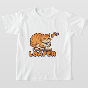 Camiseta Profissional Indolente Gato Divertido Dormindo