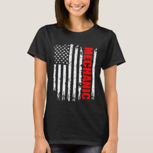 Camiseta Profissões Orgânicas Da Bandeira Dos Eua