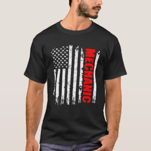 Camiseta Profissões Orgânicas Da Bandeira Dos Eua