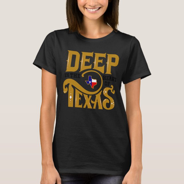 Camiseta Profundo No Coração Da Casa Do Texas (Frente)