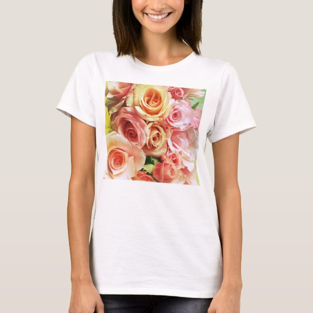 Camiseta profusão de rosas (Frente)