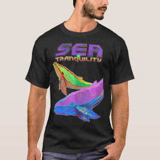 Camiseta Prog Rock Music Space Whales Retro Graphic Adulto