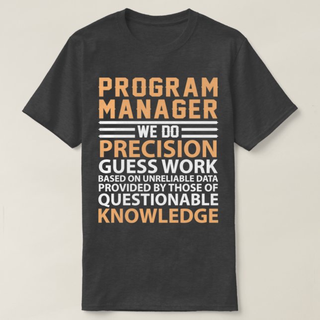 Camiseta Program Manager definition (Frente do Design)