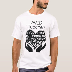 Camiseta Programa AVID Professora Heart School T Team Group