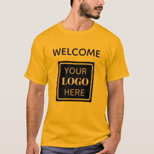 Camiseta Programa comercial de boas-vindas Logotipo comerci