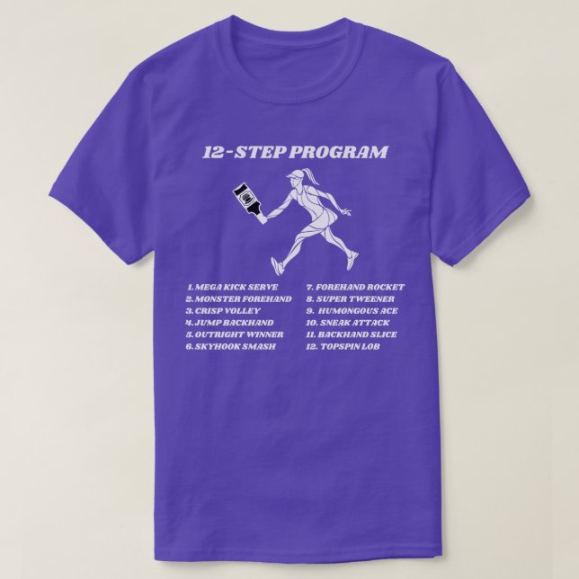 Camiseta Programa de 12 passos do Open Funny Tênis Addict d (Frente do Design)