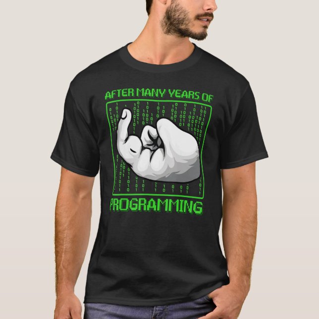 Camiseta Programa de Código Binário de Codificação do Inset (Frente)