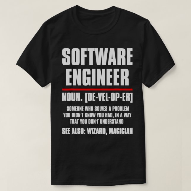 Camiseta Programa de computador para definição de Engenheir (Frente do Design)