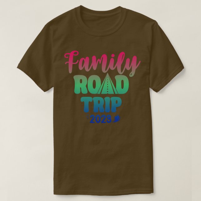 Camiseta Programa de férias da família Viagem Road Trip 202 (Frente do Design)