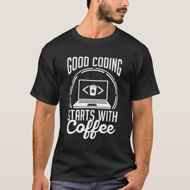 Camiseta Programa de programações de codificador Programa d (Frente)