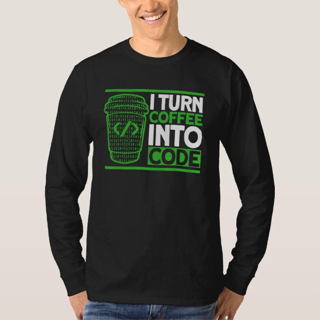 Camiseta Programação Café Código Codificação Desenvolvedor  (Frente)